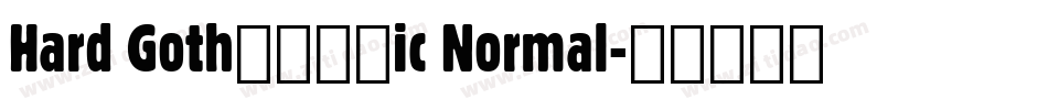 Hard Goth假面舞会ic Normal字体转换